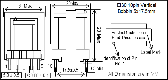 SMPS Transformers EI-EE30