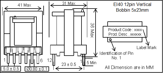 SMPS Transformers EI40